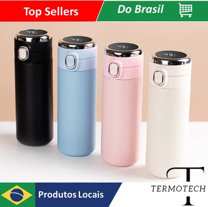 Garrafa Térmica 400ML Com Led Termômetro