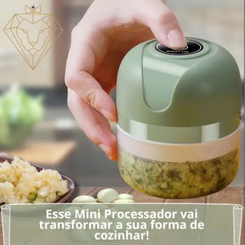 Mini Processador Elétrico de Alimentos Portátil