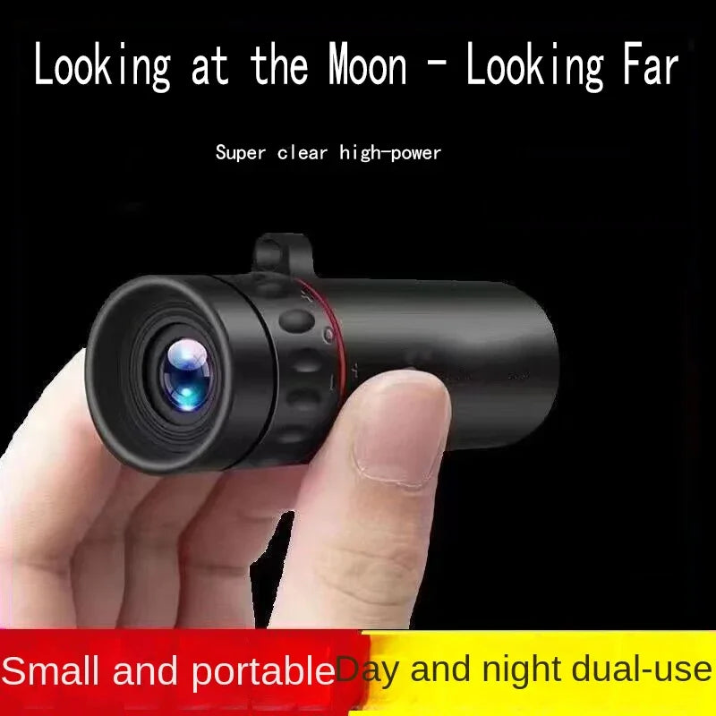 Telescópio monocular hd 2000x24, mini telescópio portátil para celular com suporte para acampamento ao ar livre, caça, observação de pássaros